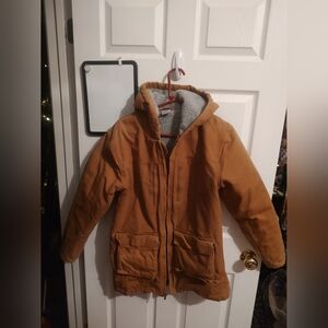 Kids Carhartt Tan Hooded Coat